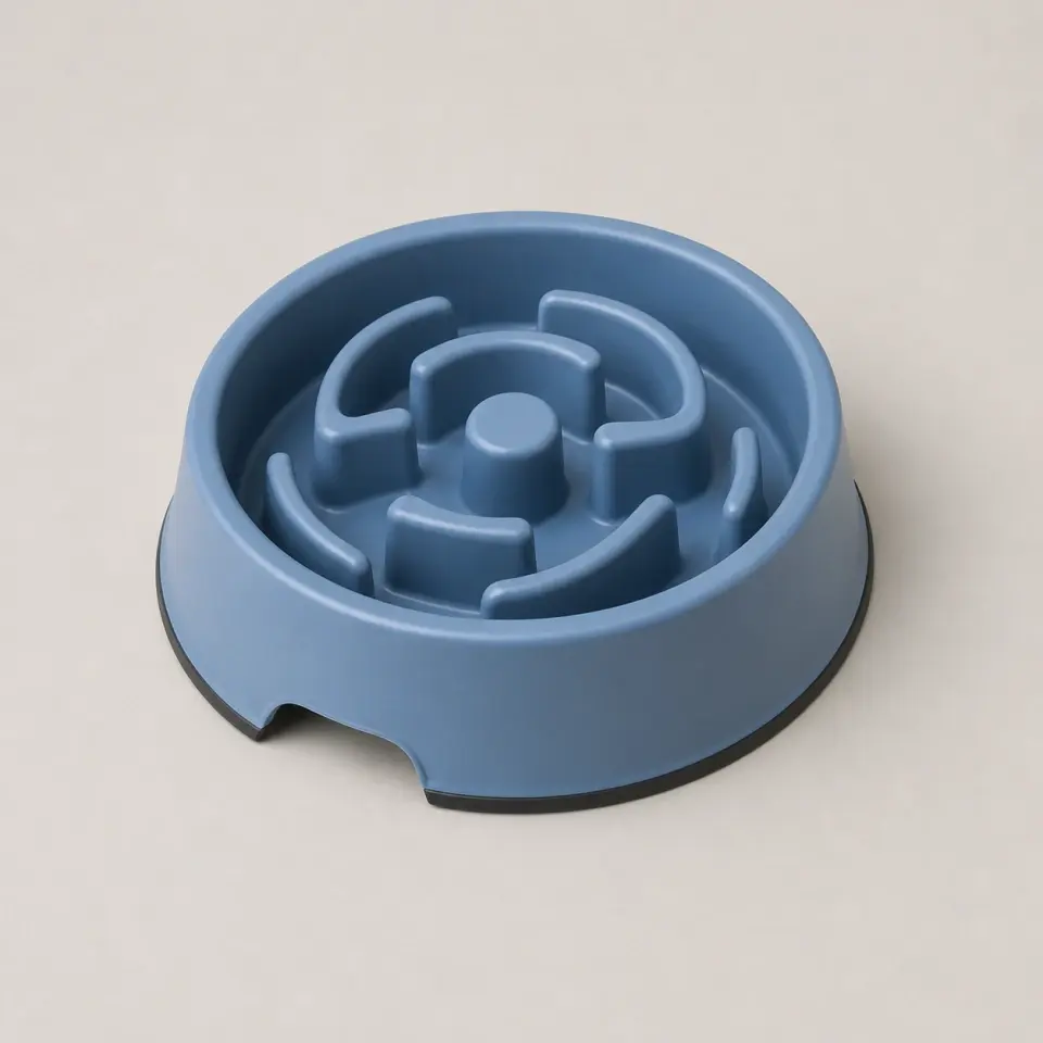 TideTurn blue maze slow feeder bowl