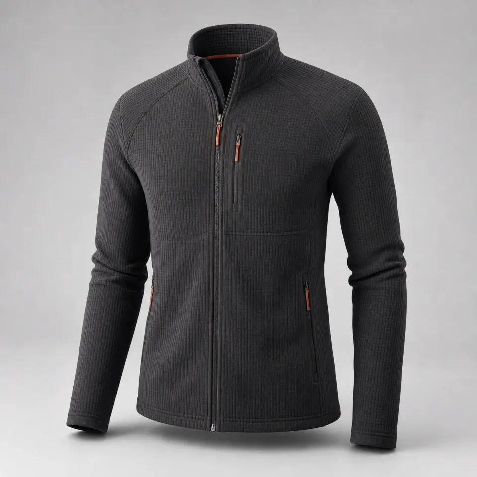 TrailGrid slim technical grid-fleece midlayer