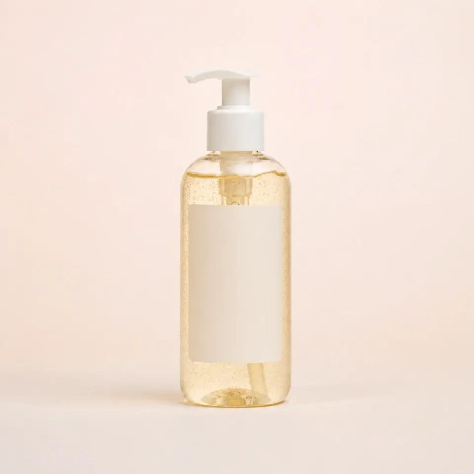 Clear Current gel cleanser in a transparent pump bottle