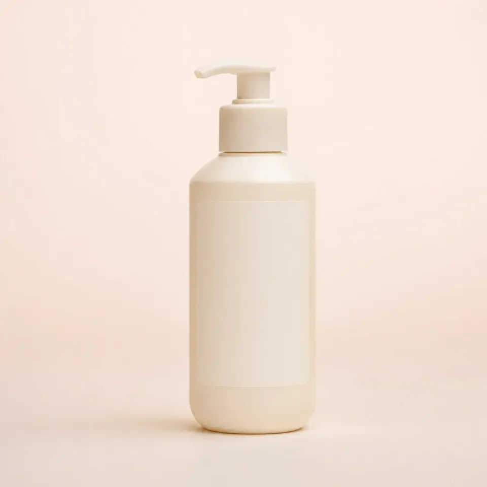 Nourish Cloud cream cleanser in a soft ivory pump bottle