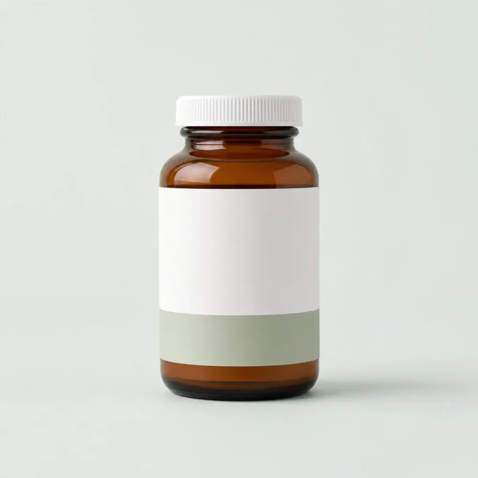 Harborleaf magnesium glycinate in an amber-glass bottle